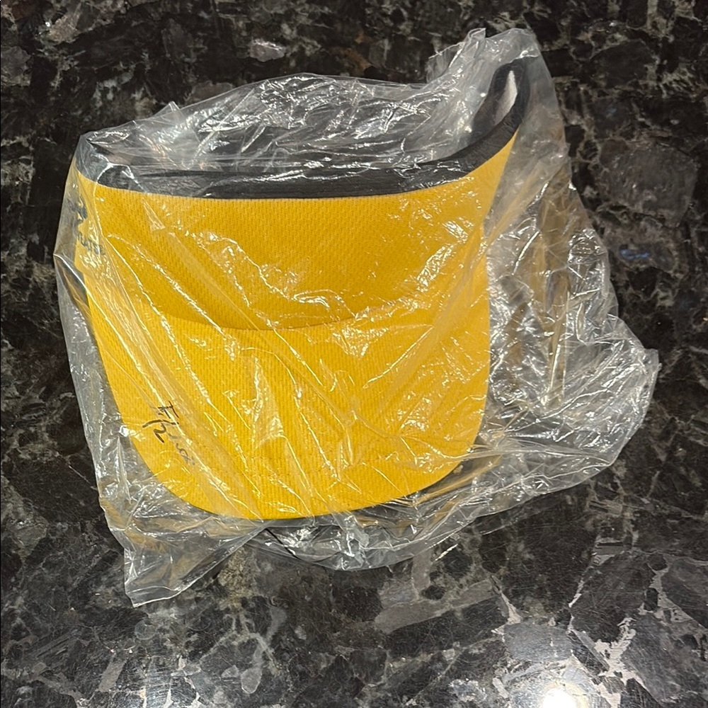 Yellow Headsweats Visor with Black Trim